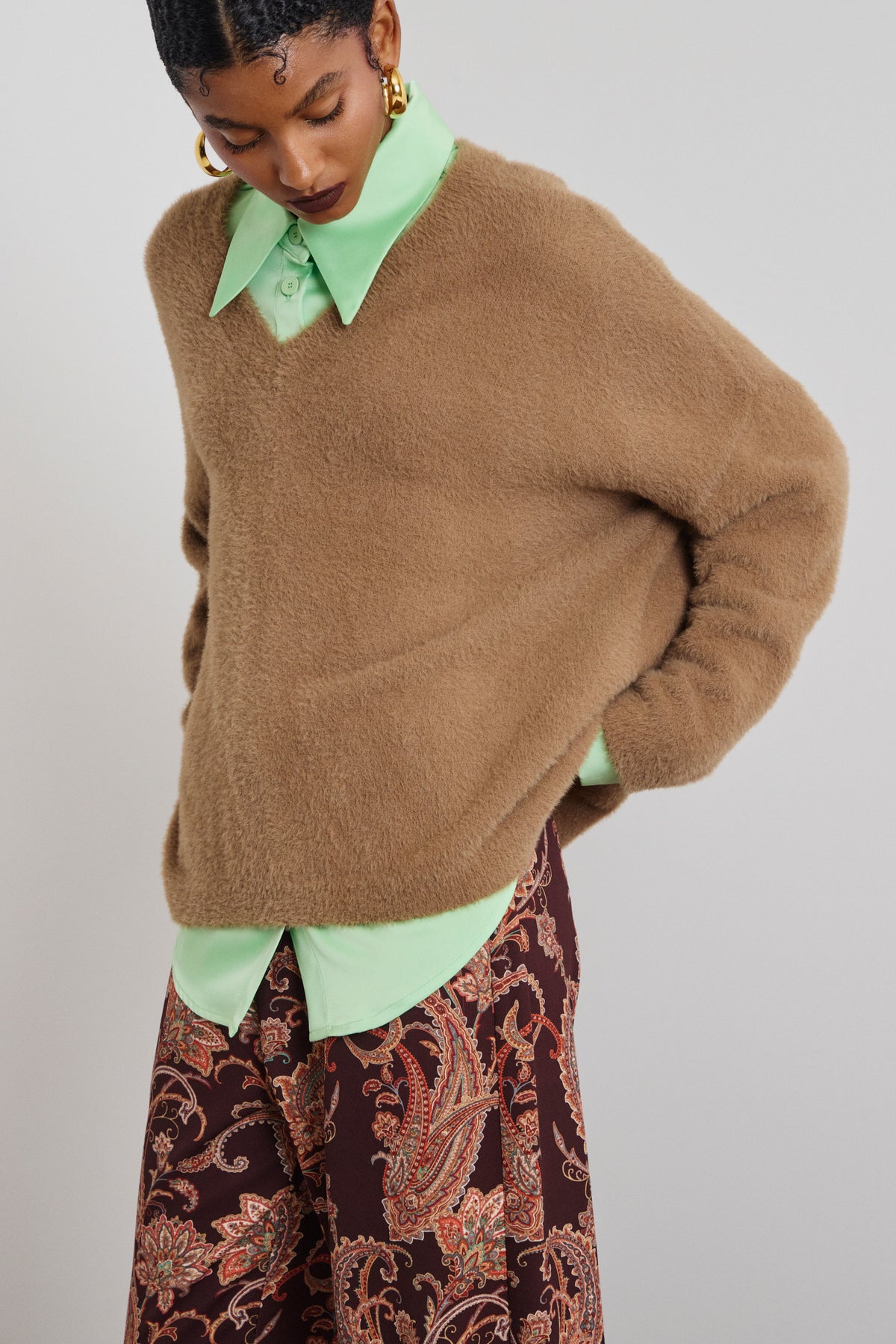 ‘AGNI’ ΠΛΕΚΤΗ ΜΠΛΟΥΖΑ (BEIGE) MAMOUSH