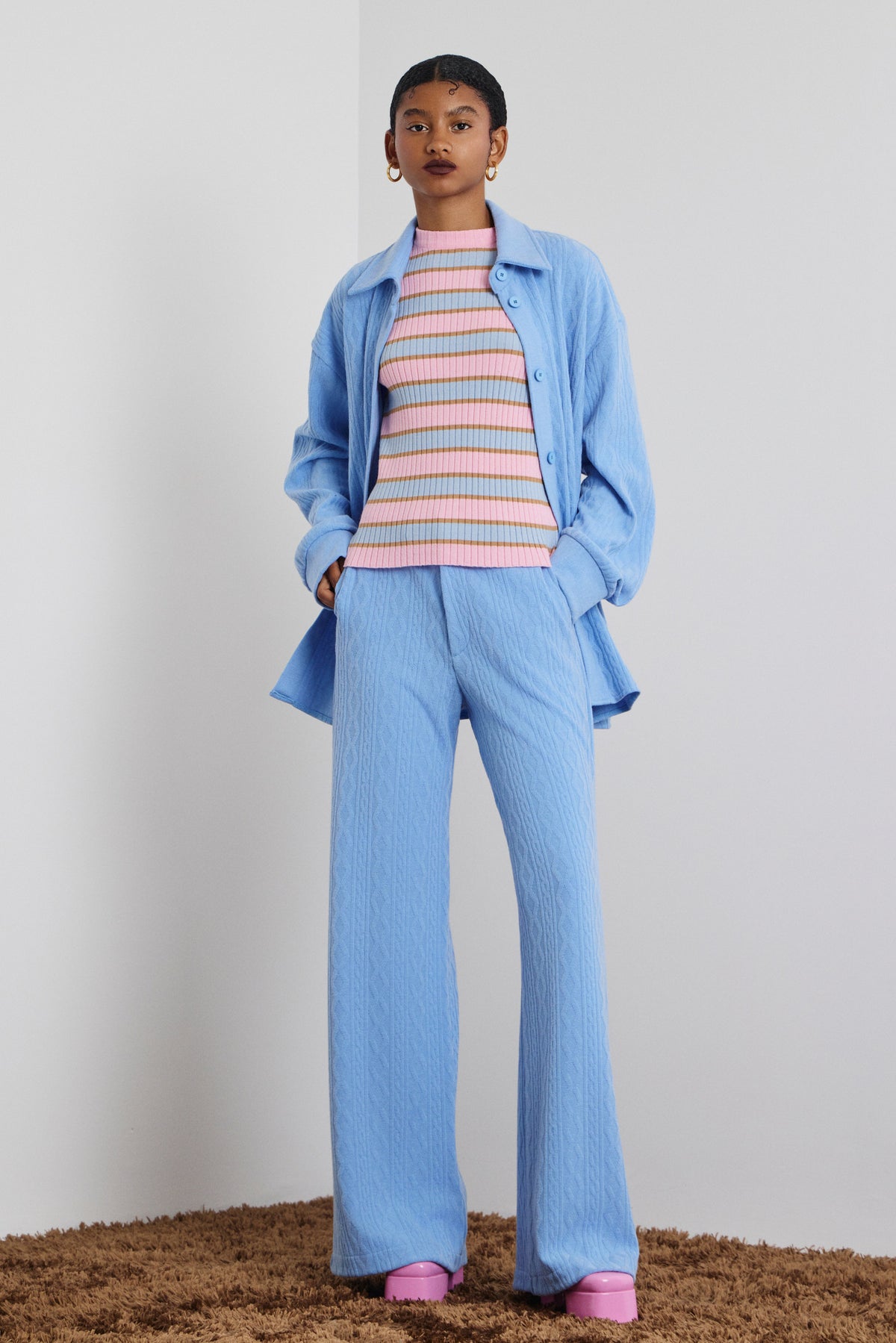MIA' ΠΛΕΚΤΟ ΠΑΝΤΕΛΟΝΙ (LIGHT BLUE) MAMOUSH