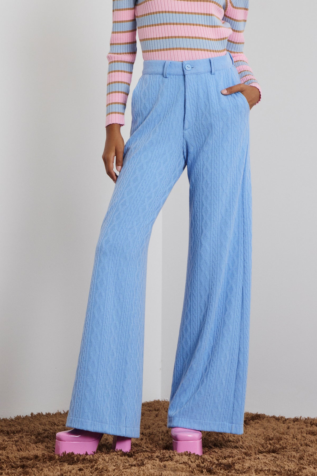 MIA' ΠΛΕΚΤΟ ΠΑΝΤΕΛΟΝΙ (LIGHT BLUE) MAMOUSH