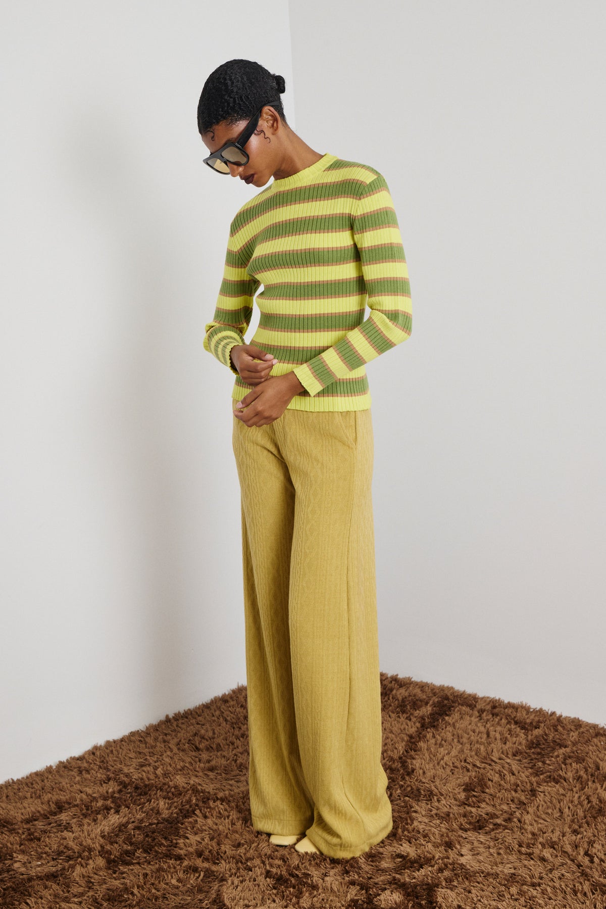 ‘CALYPSO’ ΠΛΕΚΤΗ ΡΙΓΕ ΜΠΛΟΥΖΑ (LIME/OLIVE) MAMOUSH