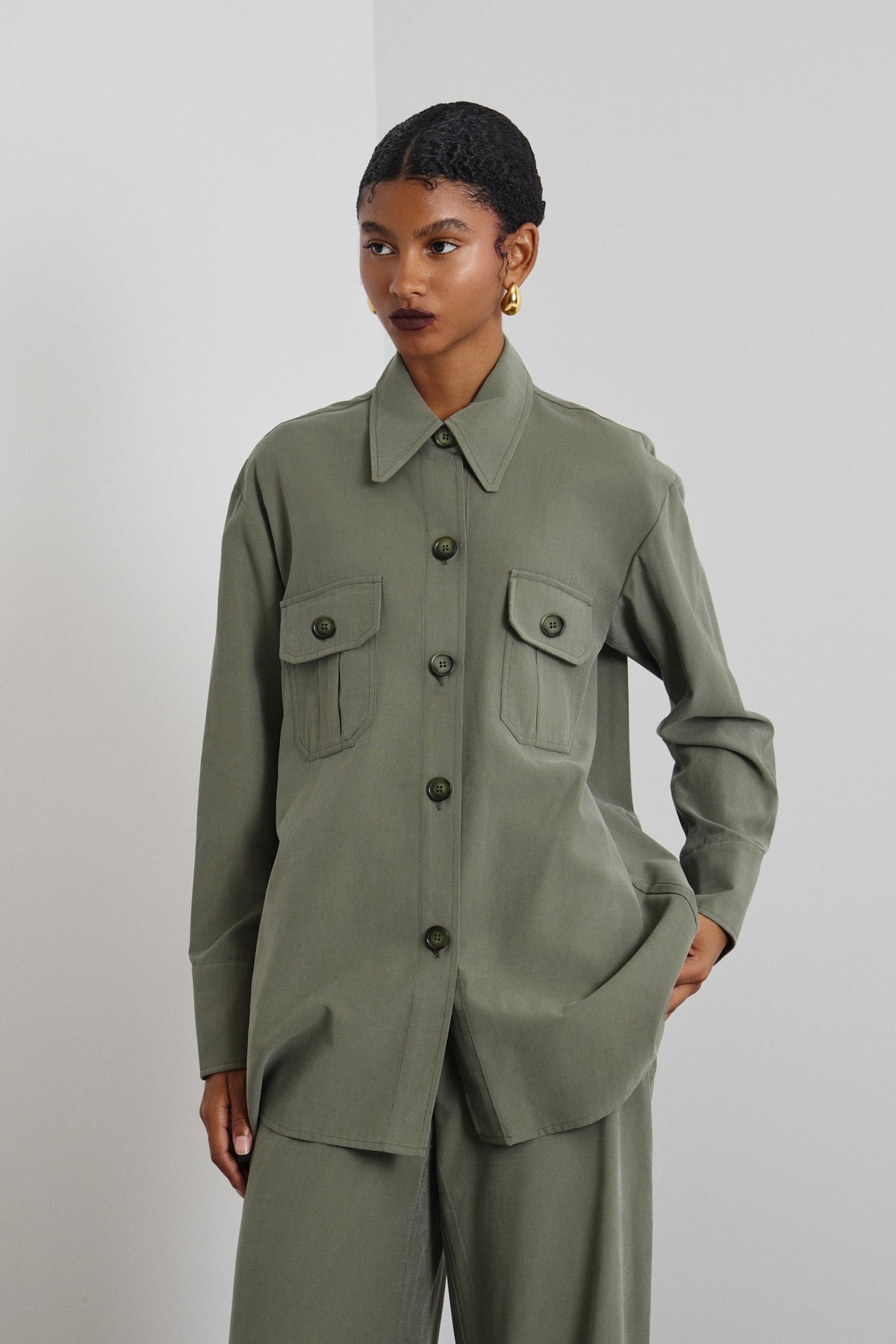 ‘MELINA’ ΠΟΥΚΑΜΙΣΟ ΜΕ ΖΩΝΗ (KHAKI) MAMOUSH
