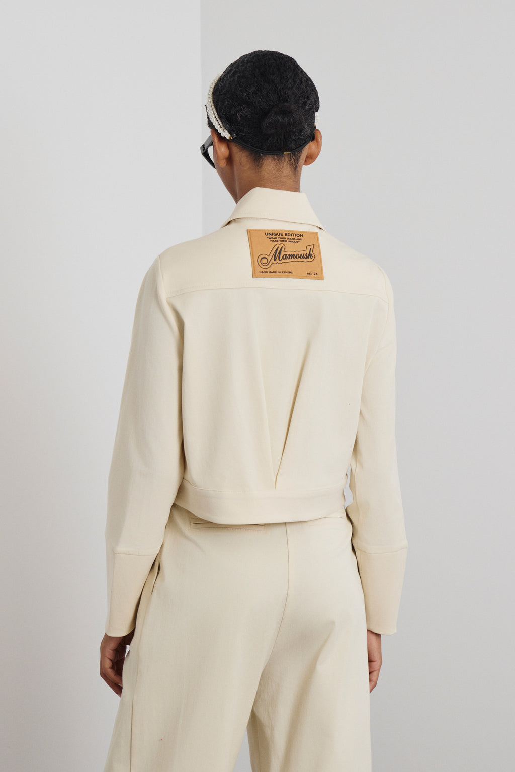 SCARLET' ΚΟΝΤΟ JACKET ΜΕ ΤΣΕΠΕΣ (VANILLA) MAMOUSH