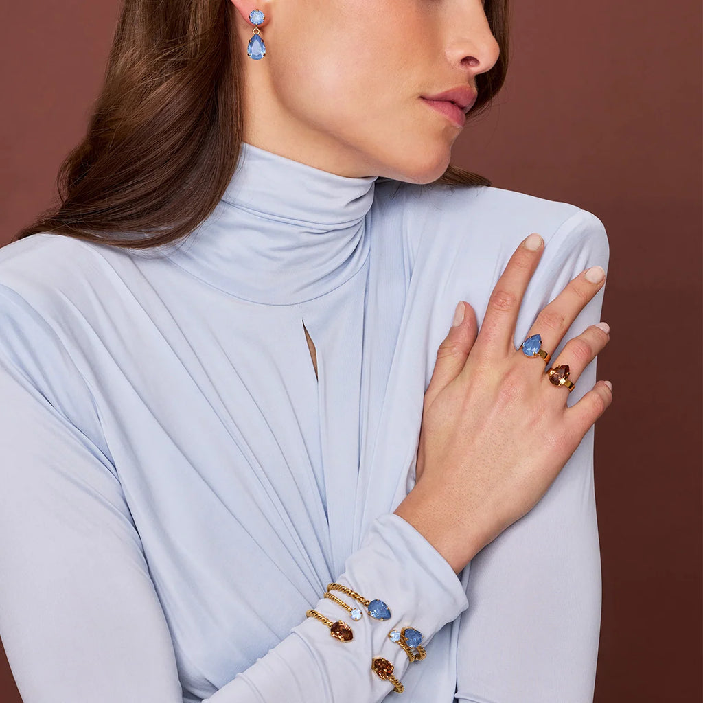ΒΡΑΧΙΟΛΙ MINI DROP/ LIGHT SMOKED TOPAZ CAROLINE SVEBDBOM