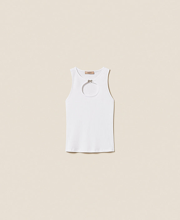 ΒΑΜΒΑΚΕΡΟ ΤΟΠ (WHITE) TWINSET
